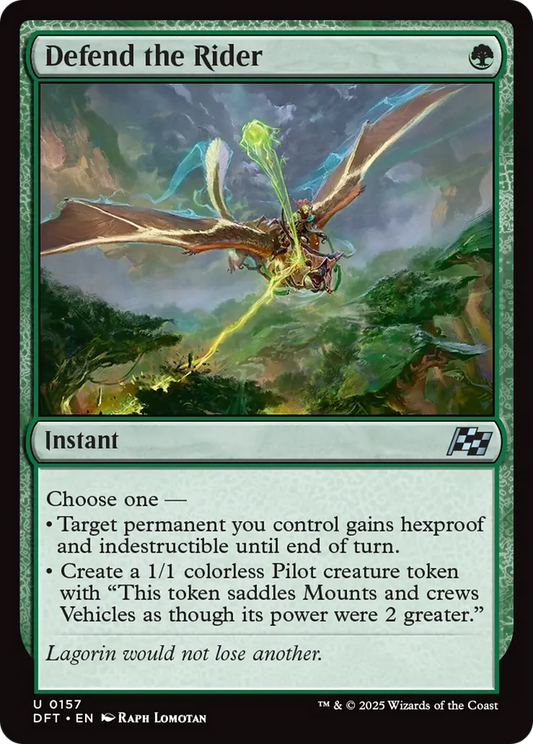 Defend the Rider [Aetherdrift] [Foil]