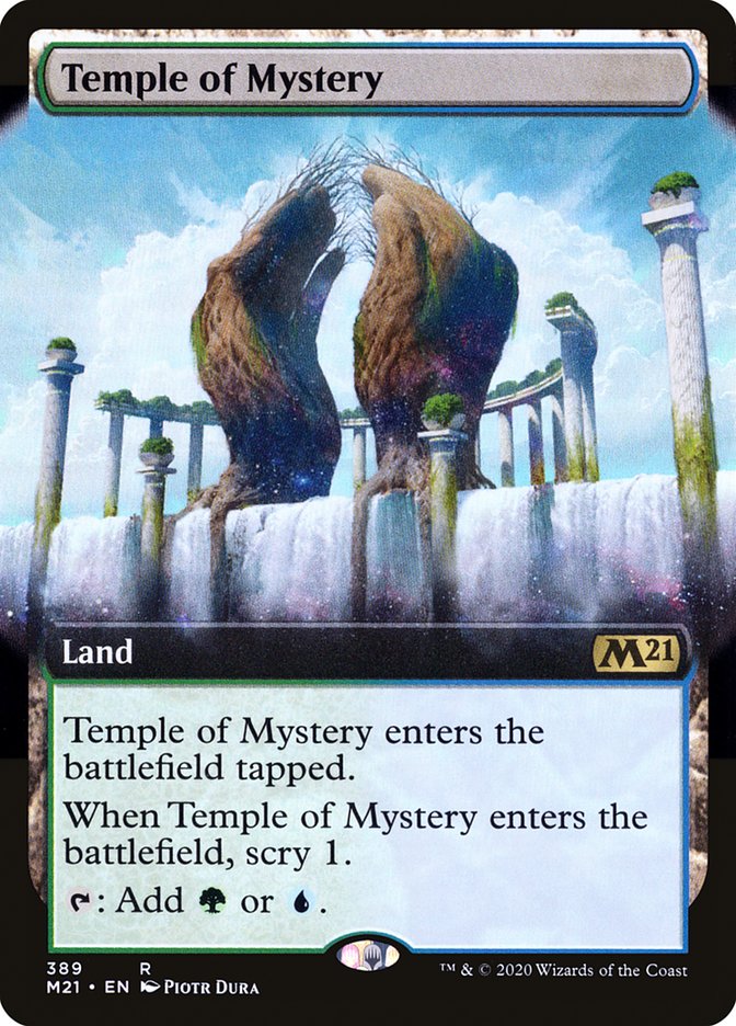Temple of Mystery (Extended Art) [Core Set 2021] [Foil]