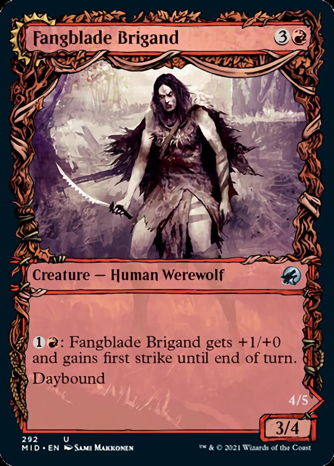 Fangblade Brigand // Fangblade Eviscerator (Showcase Equinox) [Innistrad: Midnight Hunt] [Foil]