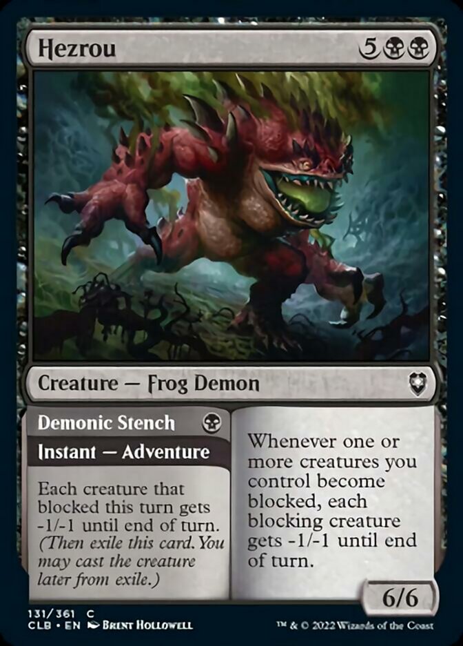 Hezrou // Demonic Stench [Commander Legends: Battle for Baldur's Gate] [Foil]