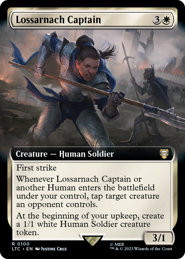 Lossarnach Captain (Extended Art) [The Lord of the Rings: Tales of Middle-Earth Commander] [Foil]