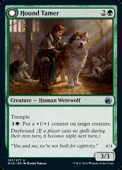 Hound Tamer // Untamed Pup [Innistrad: Midnight Hunt] [Foil]