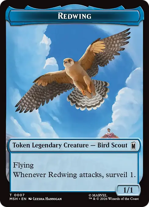 Redwing // Zabu Double-Sided Token [Marvel Super Heroes]
