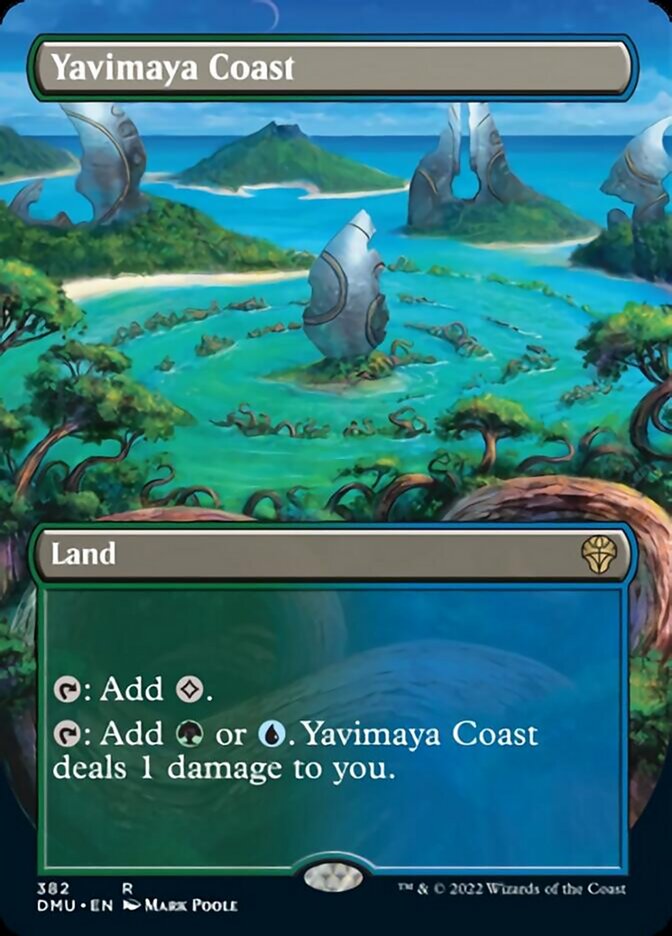 Yavimaya Coast (Borderless Alternate Art) [Dominaria United] [Foil]