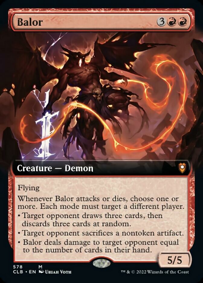 Balor (Extended Art) [Commander Legends: Battle for Baldur's Gate] [Foil]
