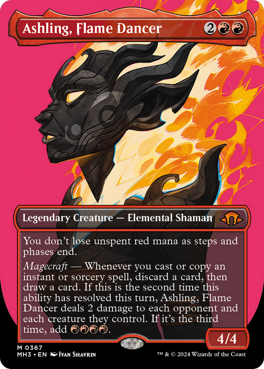 Ashling, Flame Dancer (Borderless) [Modern Horizons 3] [Foil]