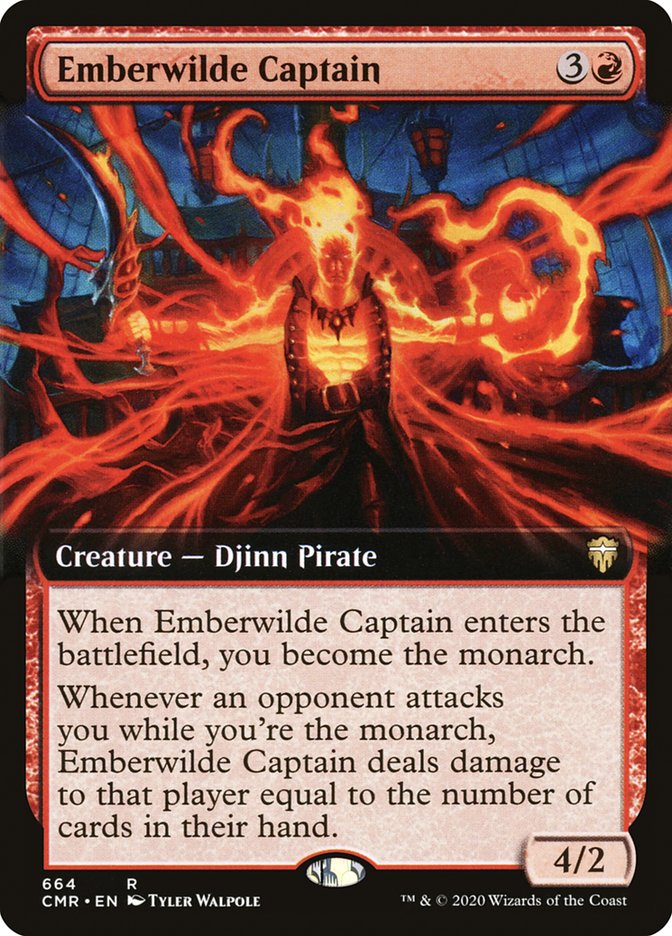 Emberwilde Captain (Extended Art) [Commander Legends] [Foil]