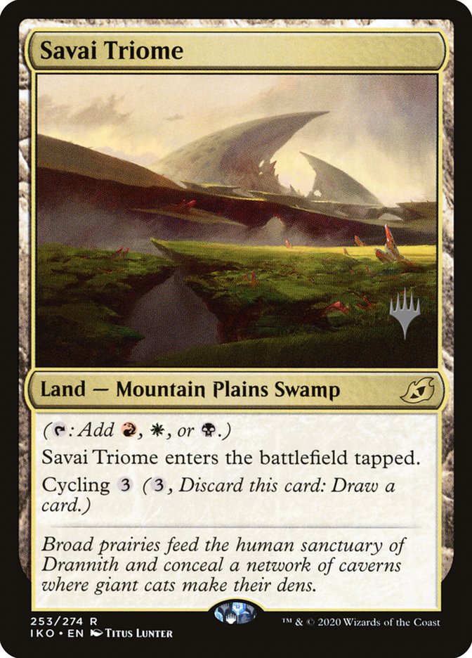 Savai Triome (Promo Pack) [Ikoria: Lair of Behemoths Promos] [Foil]