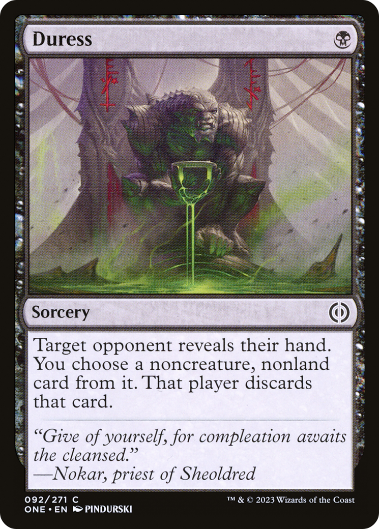 Duress [Phyrexia: All Will Be One] [Foil]
