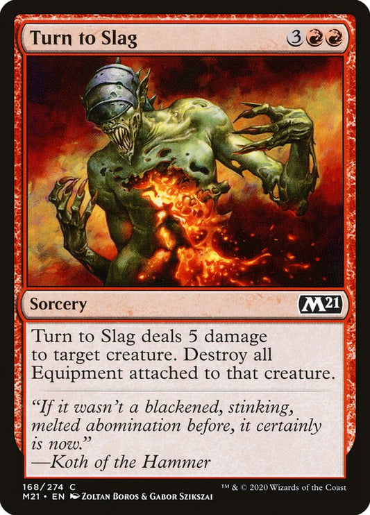 Turn to Slag [Core Set 2021] [Foil]