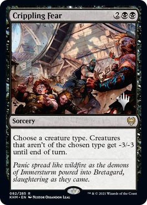 Crippling Fear (Promo Pack) [Kaldheim Promos] [Foil]