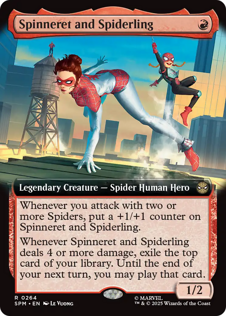 Spinneret and Spiderling (Extended Art) [Marvel's Spider-Man] [Foil]