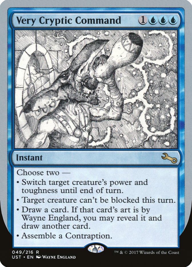 Very Cryptic Command (Black and White Art) [Unstable] [Foil]