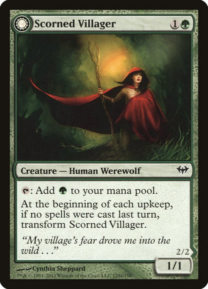 Scorned Villager // Moonscarred Werewolf [Dark Ascension] [Foil]