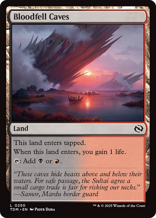 Bloodfell Caves [Tarkir: Dragonstorm] [Foil]