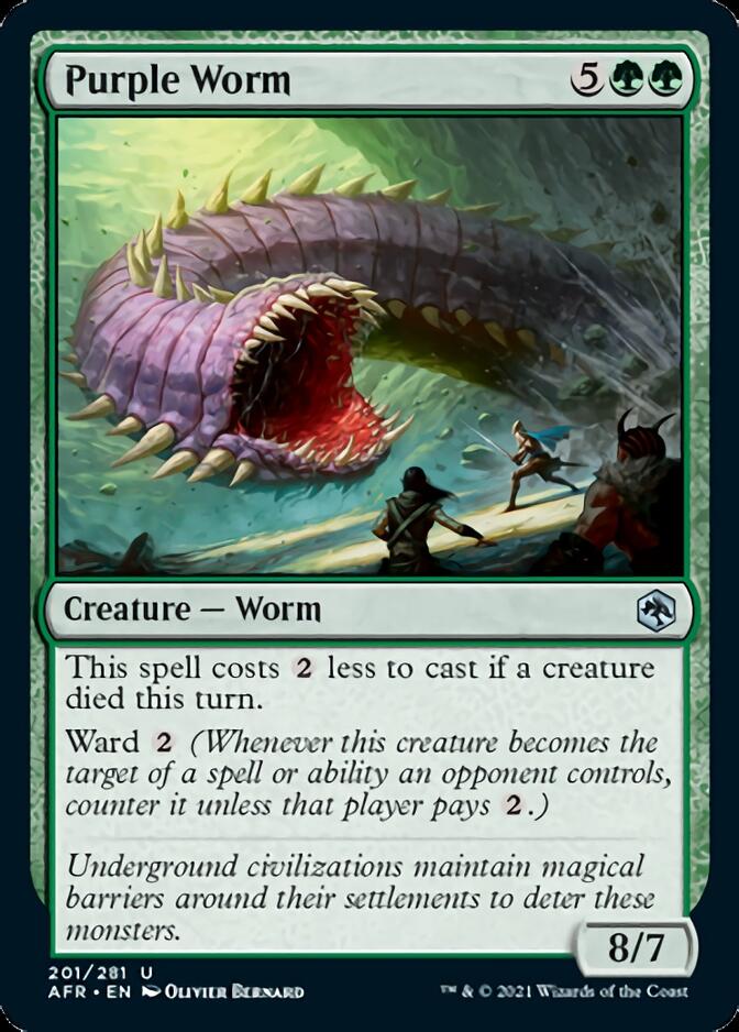 Purple Worm [Dungeons & Dragons: Adventures in the Forgotten Realms] [Foil]