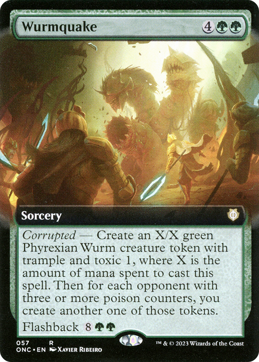 Wurmquake (Extended Art) [Phyrexia: All Will Be One Commander] [Foil]