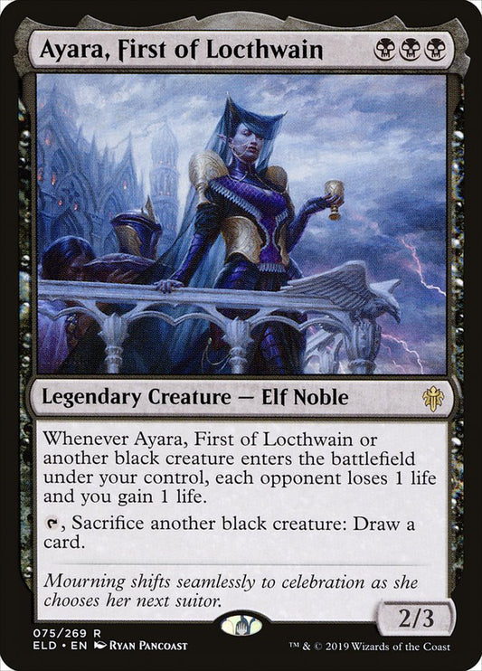Ayara, First of Locthwain [Throne of Eldraine] [Foil]