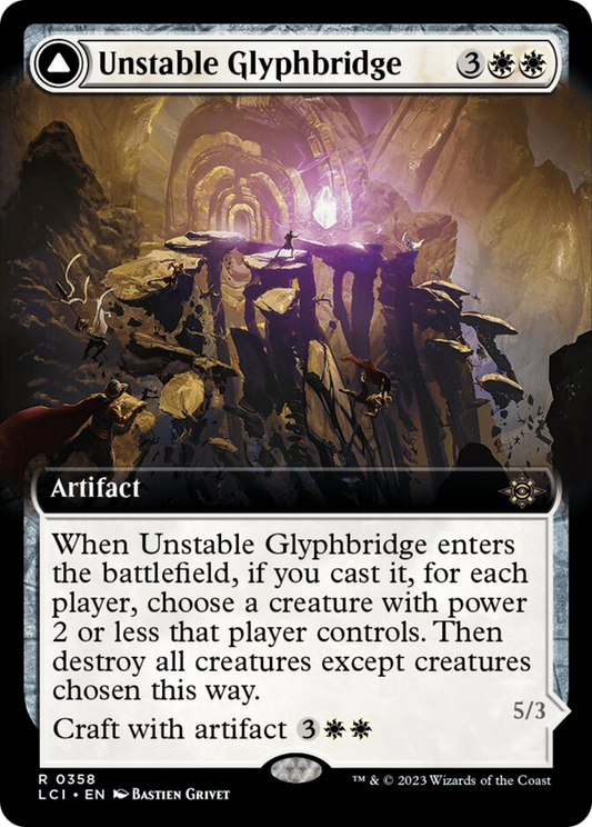 Unstable Glyphbridge // Sandswirl Wanderglyph (Extended Art) [The Lost Caverns of Ixalan] [Foil]