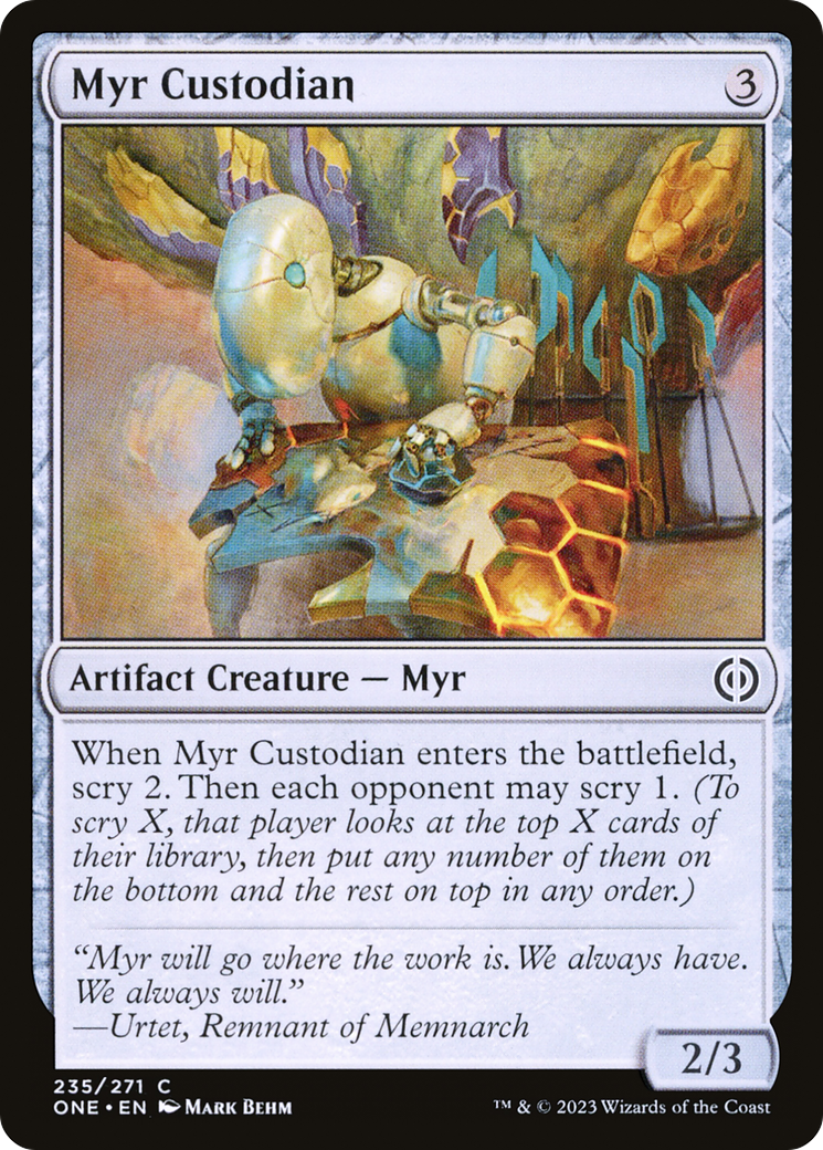 Myr Custodian [Phyrexia: All Will Be One] [Foil]