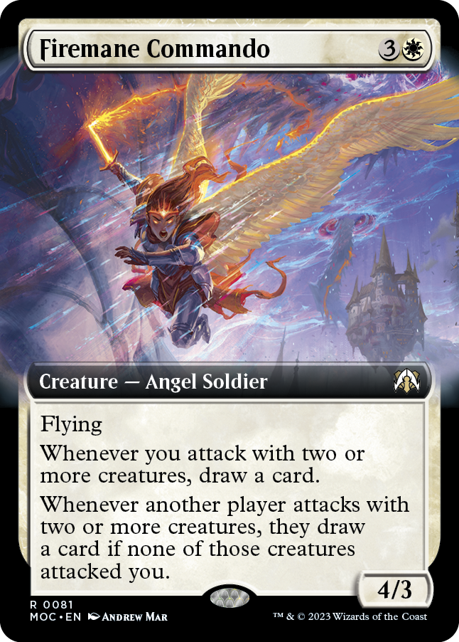 Firemane Commando (Extended Art) [March of the Machine Commander] [Foil]
