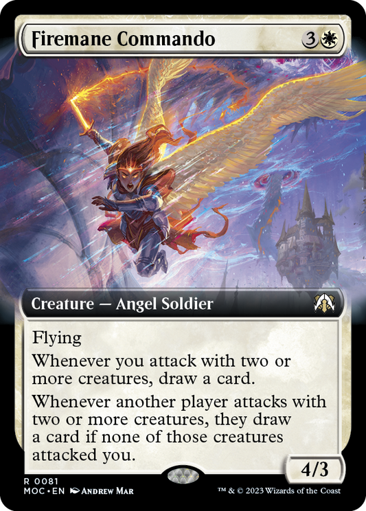 Firemane Commando (Extended Art) [March of the Machine Commander] [Foil]