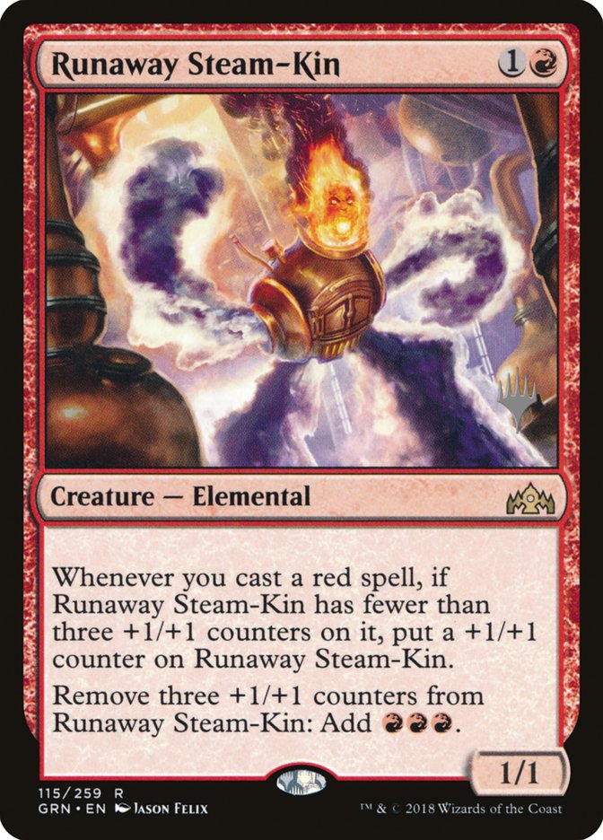 Runaway Steam-Kin (Promo Pack) [Guilds of Ravnica Promos] [Foil]