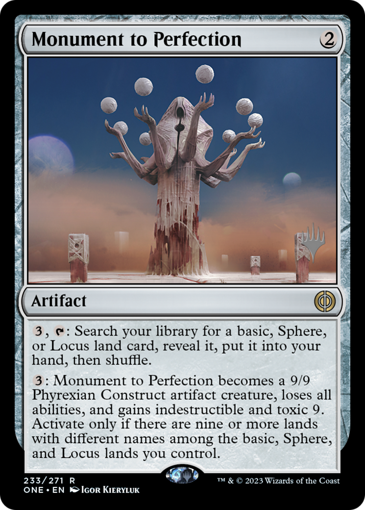 Monument to Perfection (Promo Pack) [Phyrexia: All Will Be One Promos] [Foil]