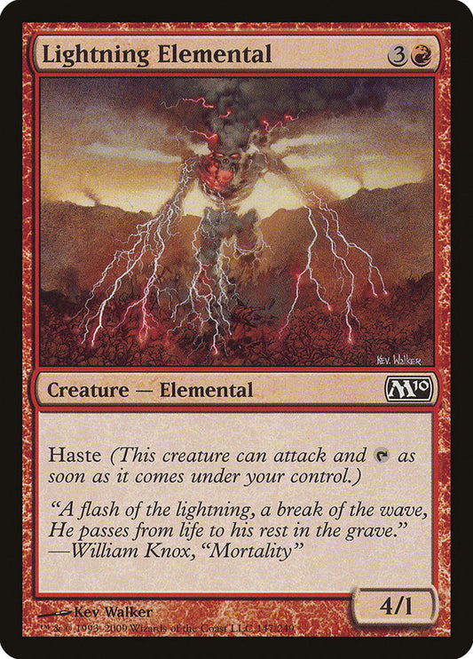 Lightning Elemental [Core Set 2010] [Foil]