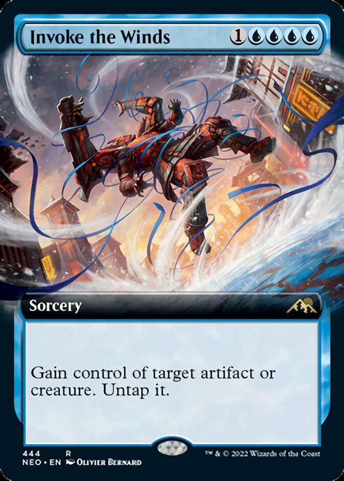 Invoke the Winds (Extended Art) [Kamigawa: Neon Dynasty] [Foil]