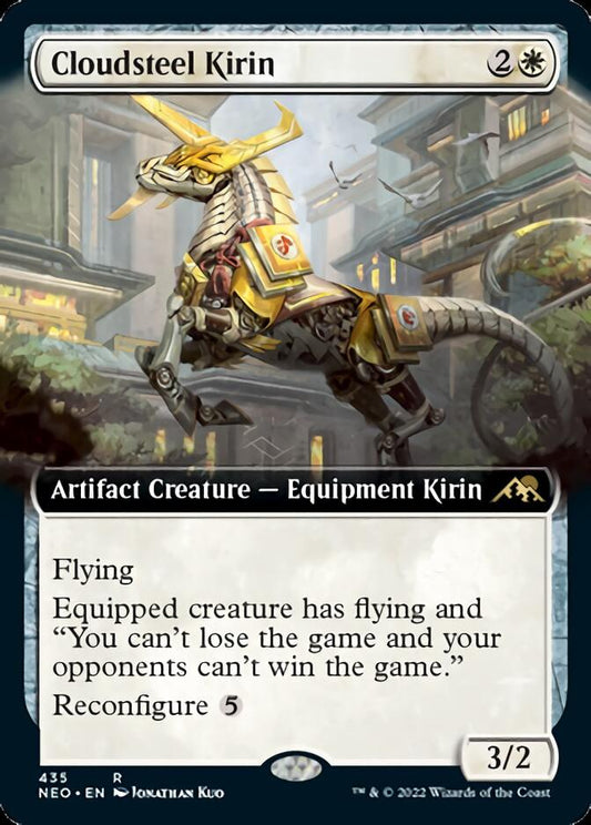 Cloudsteel Kirin (Extended Art) [Kamigawa: Neon Dynasty] [Foil]