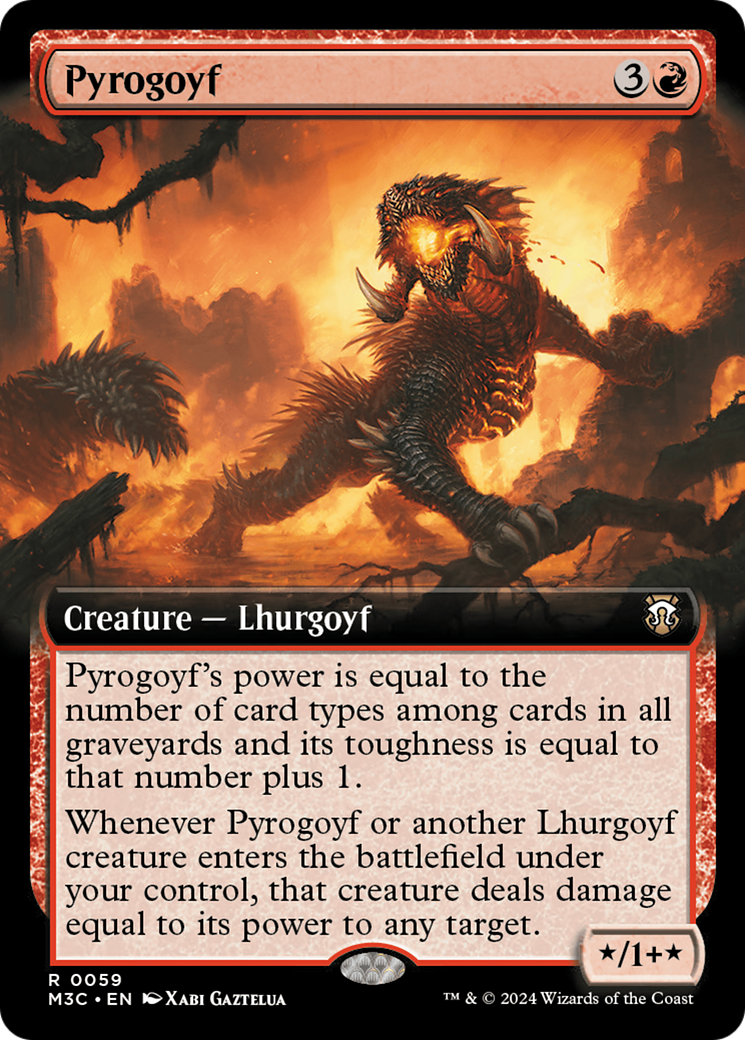 Pyrogoyf (Extended Art) [Modern Horizons 3 Commander] [Foil]
