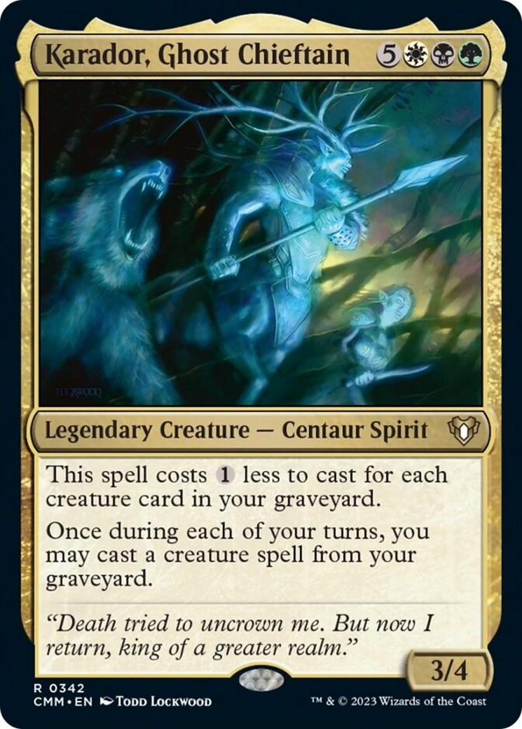 Karador, Ghost Chieftain [Commander Masters] [Foil]
