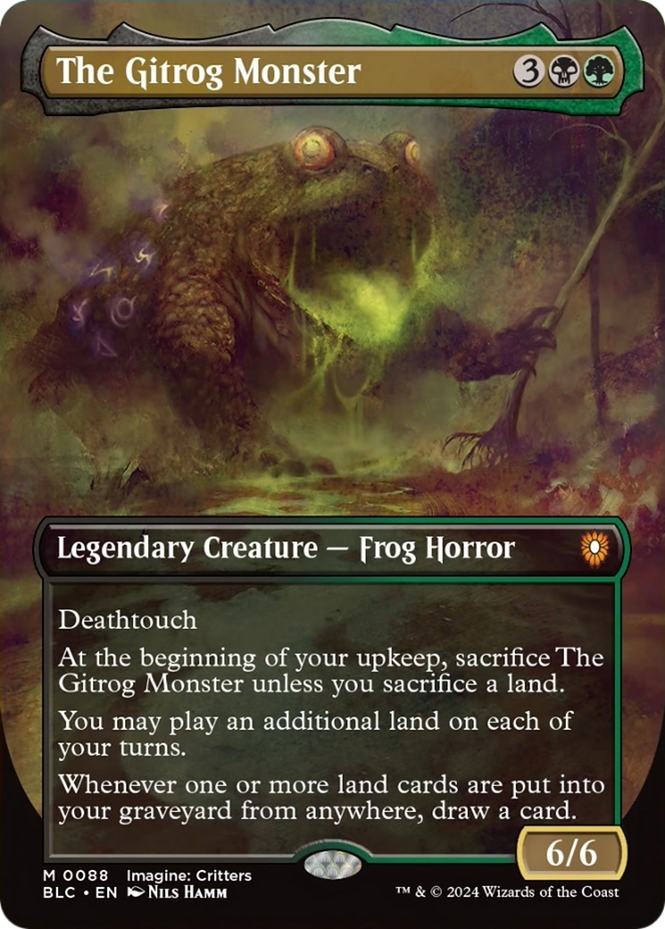 The Gitrog Monster (Borderless) [Bloomburrow Commander] [Foil]