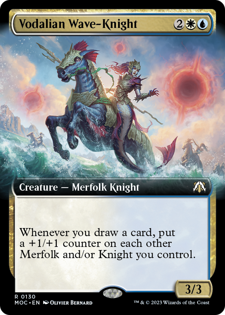 Vodalian Wave-Knight (Extended Art) [March of the Machine Commander] [Foil]