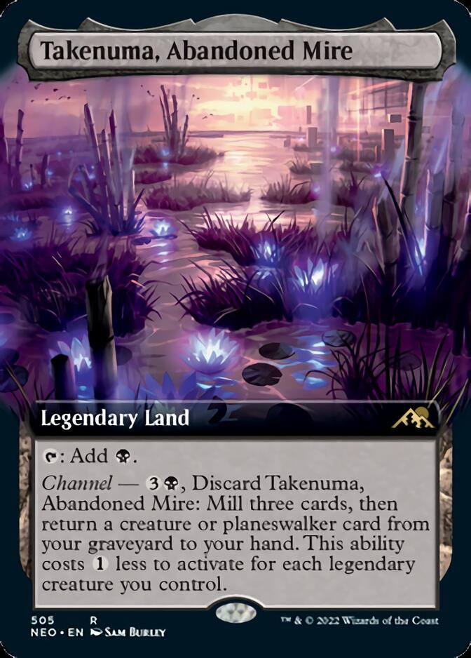 Takenuma, Abandoned Mire (Extended Art) [Kamigawa: Neon Dynasty] [Foil]
