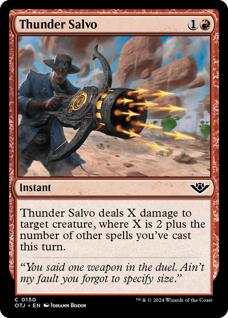 Thunder Salvo [Outlaws of Thunder Junction] [Foil]