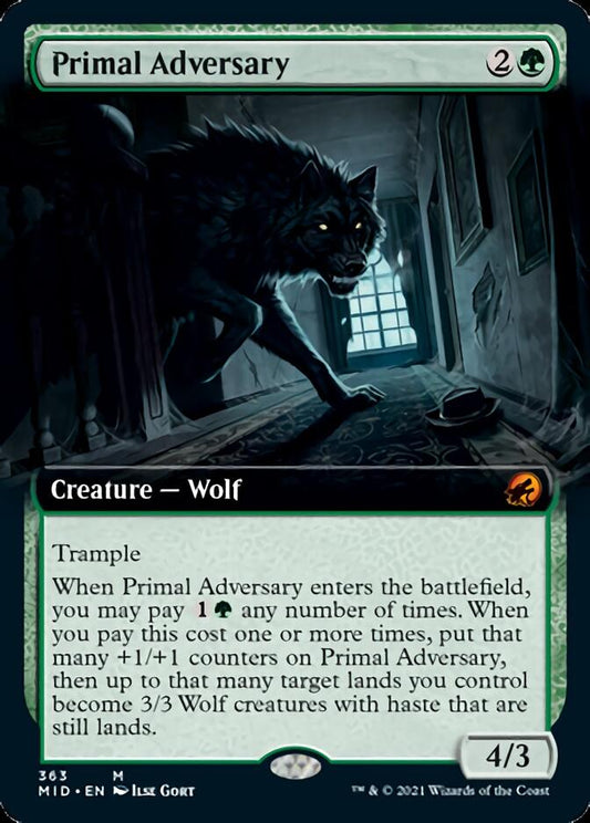 Primal Adversary (Extended Art) [Innistrad: Midnight Hunt] [Foil]