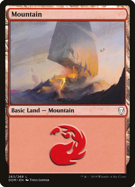 Mountain (263) [Dominaria] [Foil]