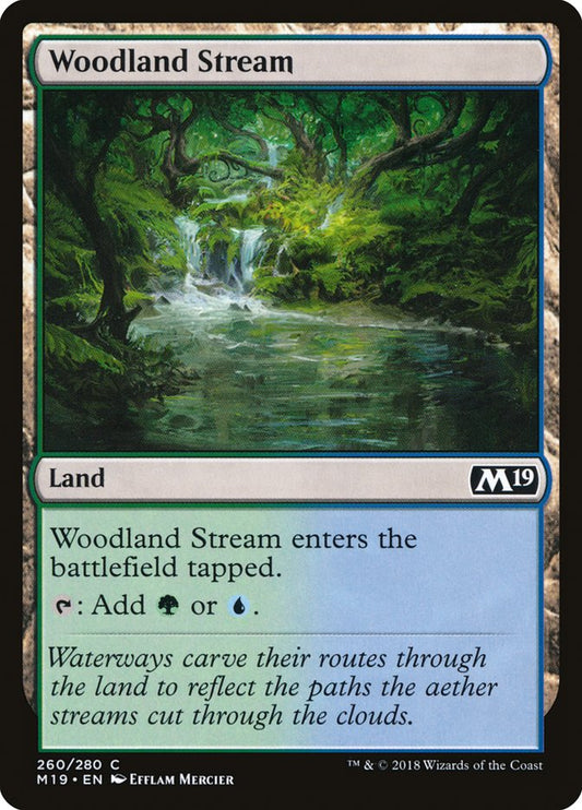 Woodland Stream [Core Set 2019] [Foil]