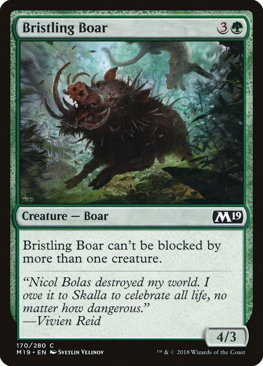 Bristling Boar [Core Set 2019] [Foil]