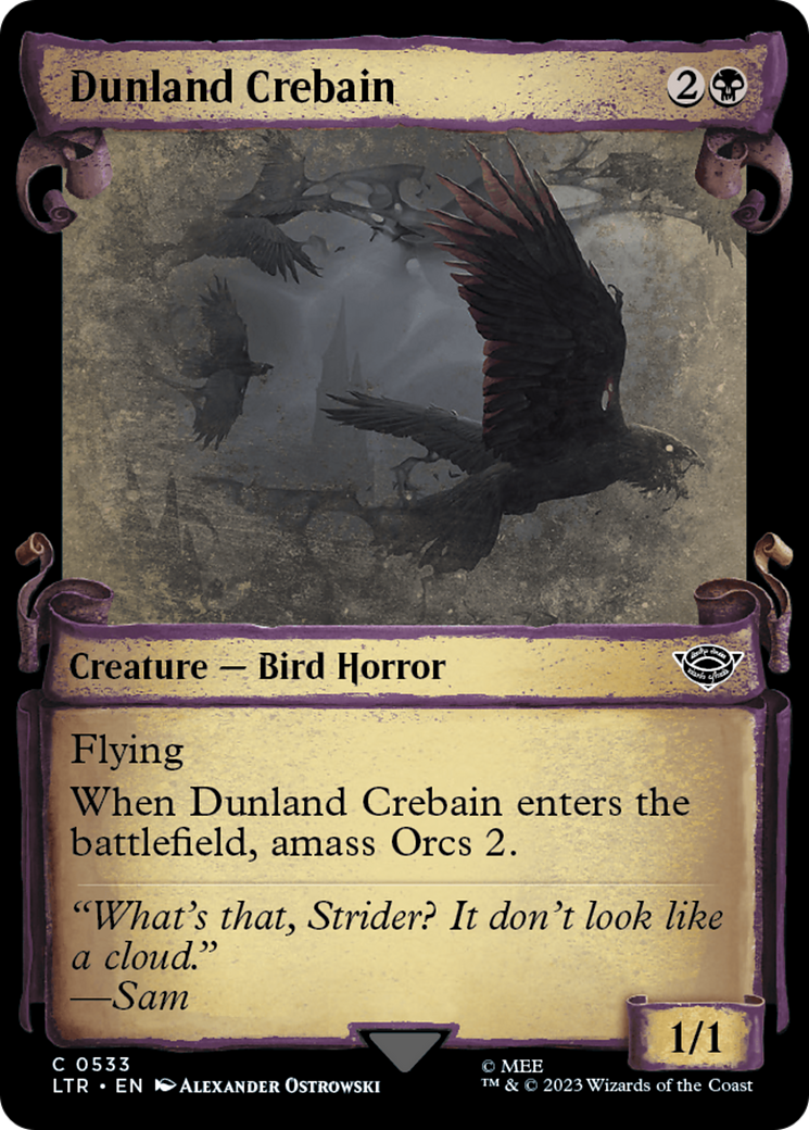 Dunland Crebain [The Lord of the Rings: Tales of Middle-Earth Showcase Scrolls] [Foil]
