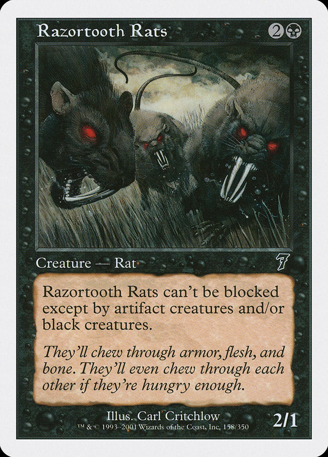 Razortooth Rats [Seventh Edition] [Foil]