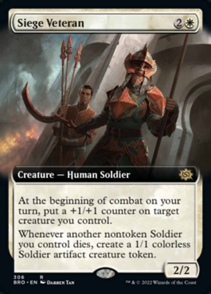 Siege Veteran (Extended Art) [The Brothers' War] [Foil]