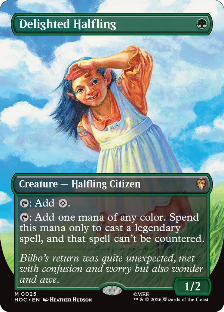 Delighted Halfling (Borderless) [The Hobbit: Eternal-Legal] [Foil]
