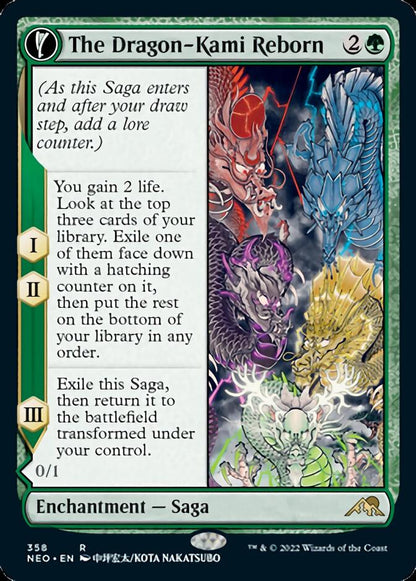 The Dragon-Kami Reborn // Dragon-Kami's Egg (Showcase Soft Glow) [Kamigawa: Neon Dynasty] [Foil]