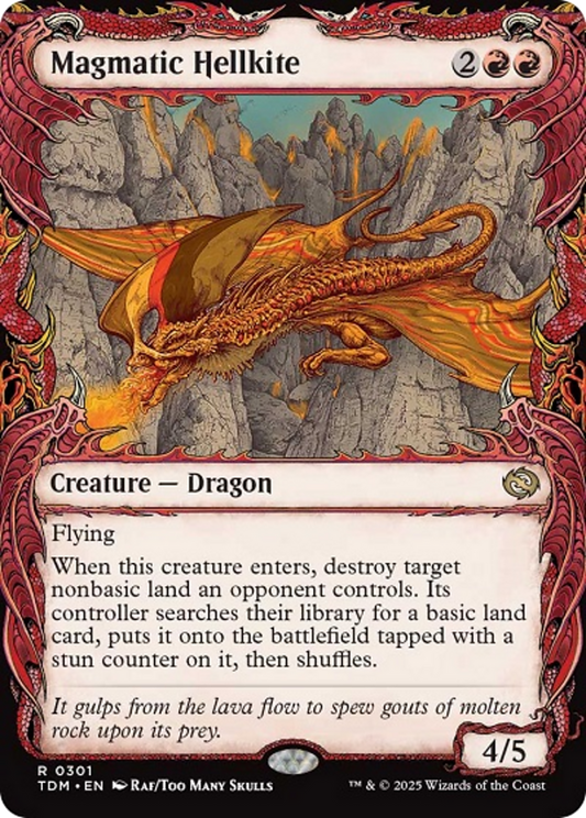 Magmatic Hellkite (Showcase) [Tarkir: Dragonstorm] [Foil]