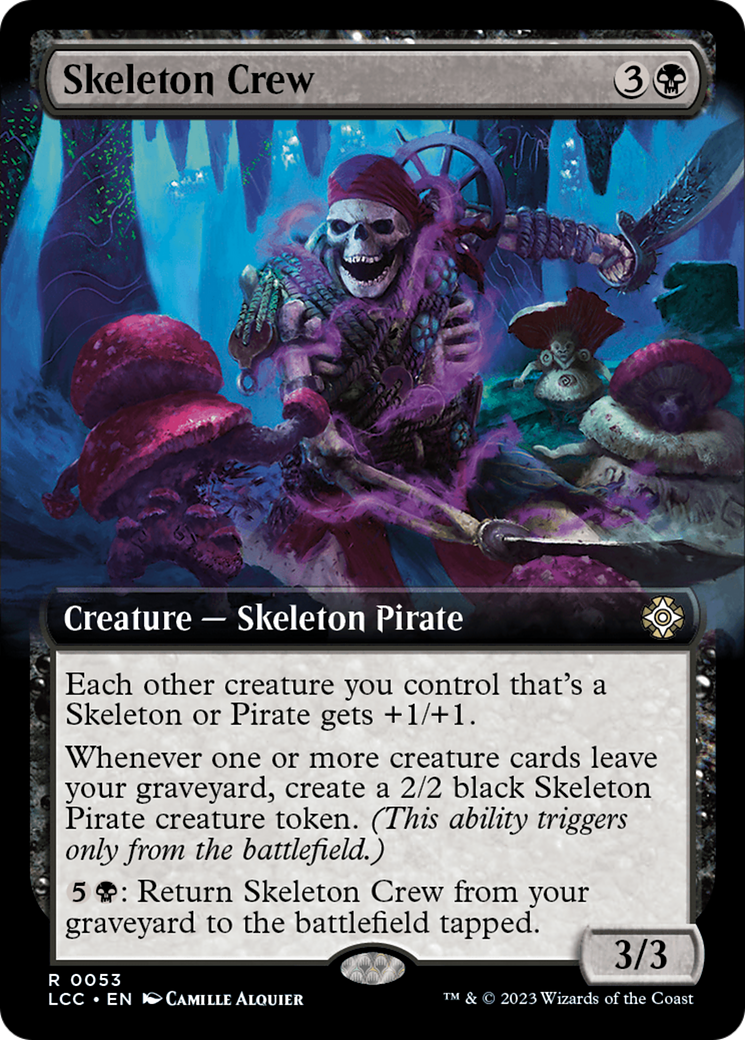 Skeleton Crew (Extended Art) [The Lost Caverns of Ixalan Commander] [Foil]