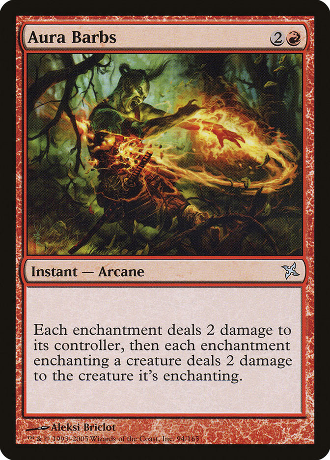 Aura Barbs [Betrayers of Kamigawa] [Foil]