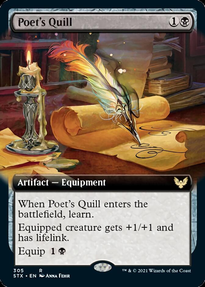 Poet's Quill (Extended Art) [Strixhaven: School of Mages] [Foil]
